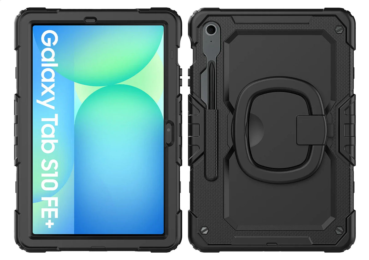 Mobilize Rotating Defender Case Stand Function For Samsung Galaxy Tab S10 Fe+ 13.1 Black - Essentify