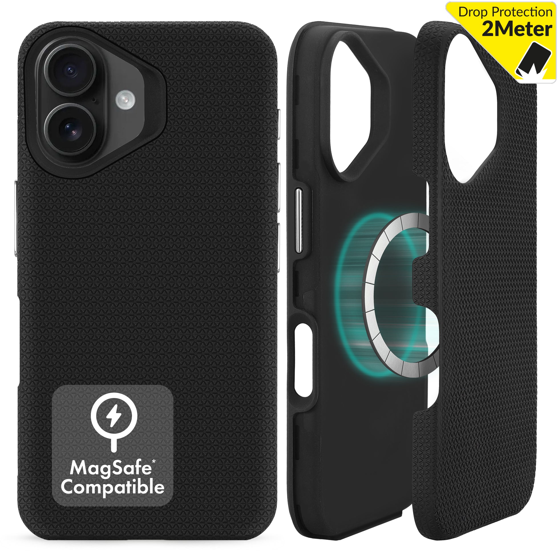 My Style Magsafe Tough Case For Apple Iphone 16 Black