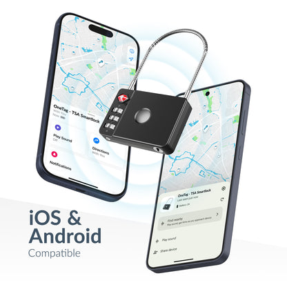 Beeep Onetag Apple Find My & Android Tracker - Anti-Loss Tsa Approved Smartlock - Black