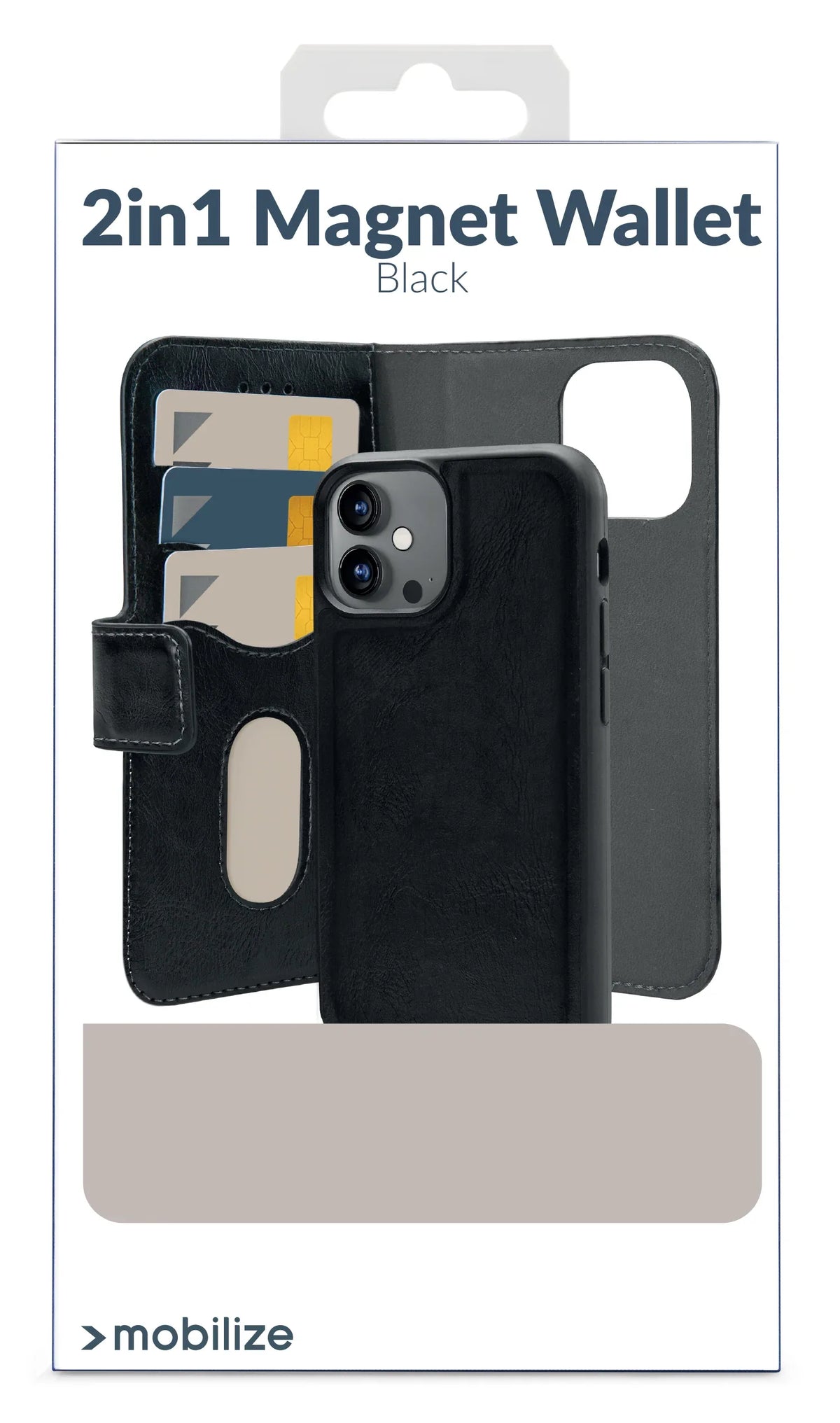 Mobilize 2In1 Magsafe Compatible Gelly Wallet Case Apple Iphone 17 Pro Black - Essentify