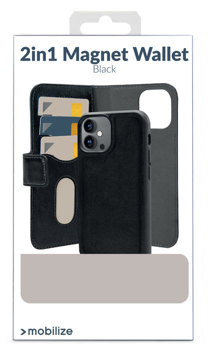 Mobilize 2In1 Magsafe Compatible Gelly Wallet Case Apple Iphone 17 Pro Black