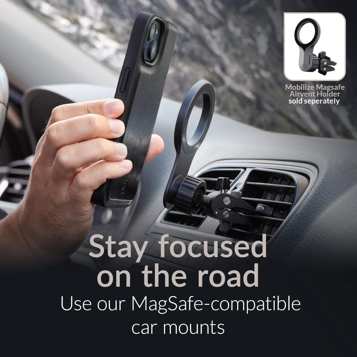 Mobilize 2In1 Magsafe Compatible Gelly Wallet Case Apple Iphone 17 Pro Black - Essentify