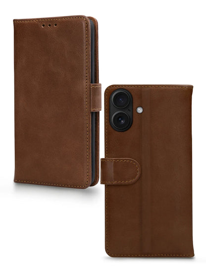Mobilize Leather Wallet Apple Iphone 17 Brown - Essentify