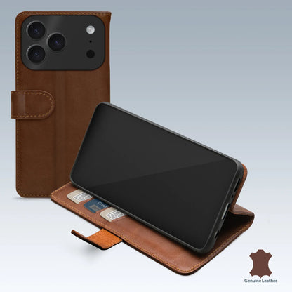 Mobilize Leather Wallet Apple Iphone 17 Pro Brown - Essentify