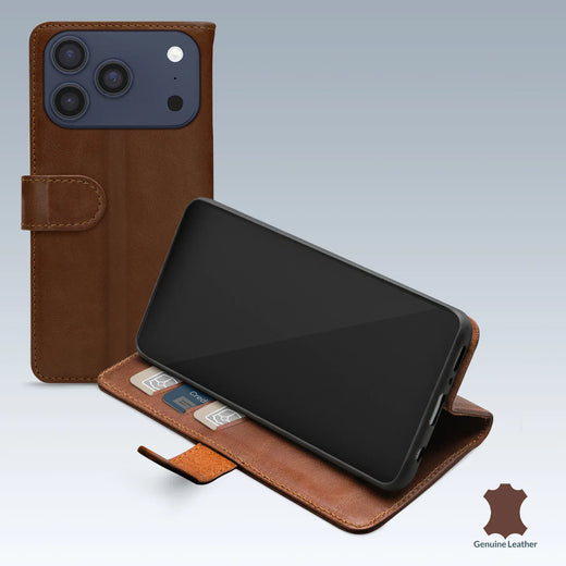 Mobilize Leather Wallet Apple Iphone 17 Pro Max Brown - Essentify