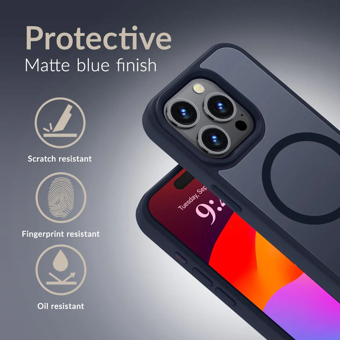 Mobilize Magsafe Compatible Hybrid Pro Case Apple Iphone 17 Blue - Essentify