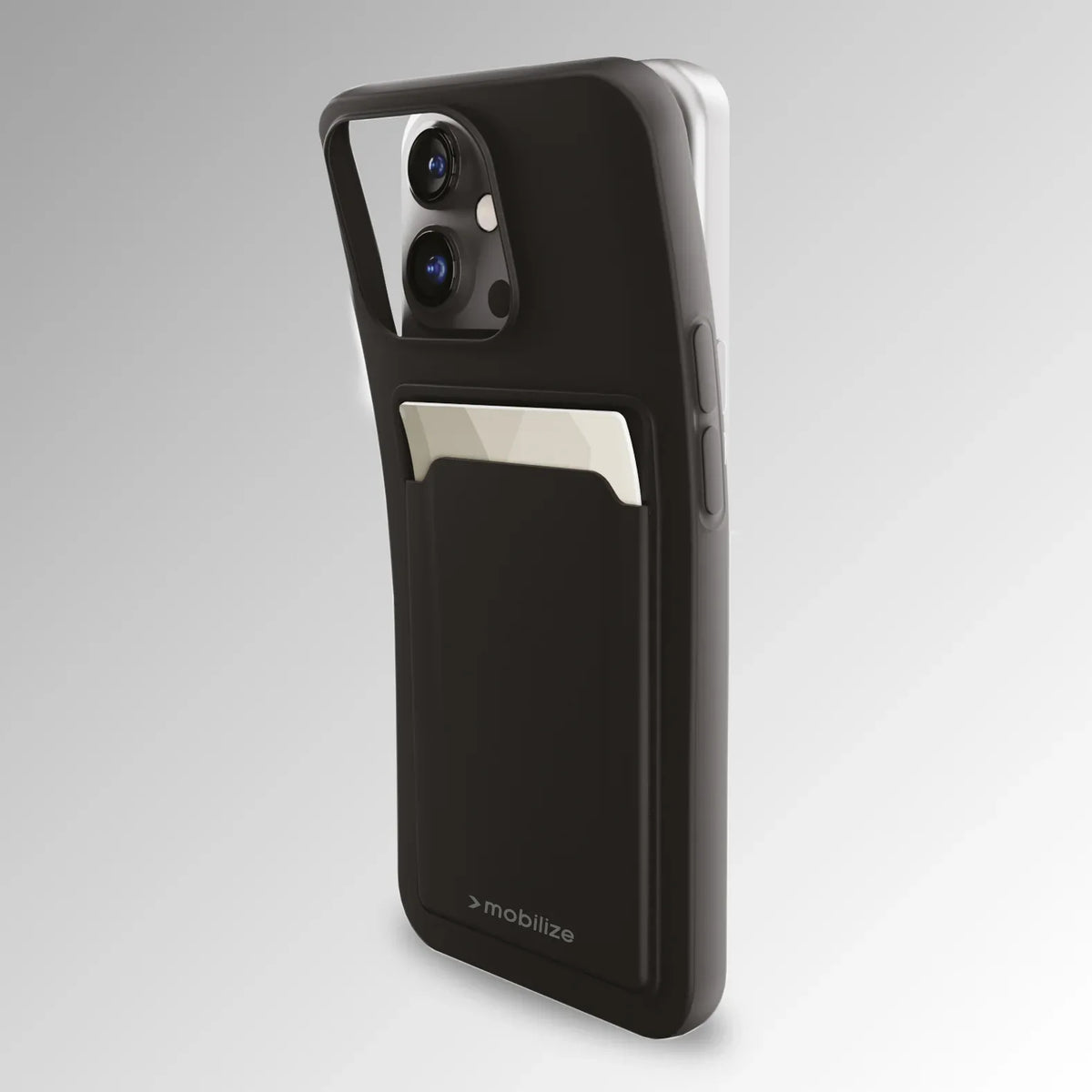 Mobilize Rubber Gelly Card Case Apple Iphone 17 Pro Matt Black - Essentify