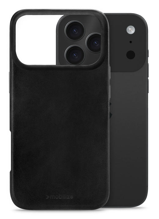 Mobilize Magsafe Compatible Premium Leather Case Apple Iphone 17 Pro Black - Essentify