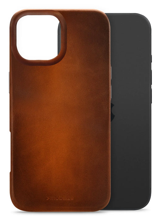 Mobilize Magsafe Compatible Premium Leather Case Apple Iphone 17 Burned Cognac - Essentify