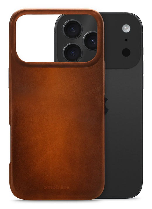Mobilize Magsafe Compatible Premium Leather Case Apple Iphone 17 Pro Burned Cognac - Essentify
