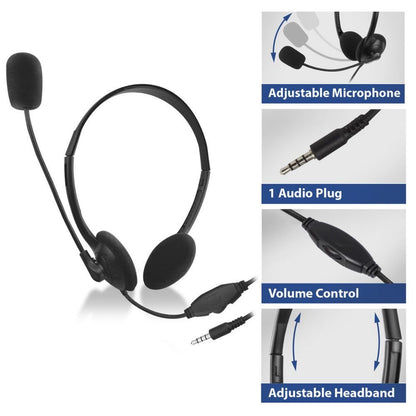 ACT AC9330 | On-Ear Headset met Microfoon | Zwart