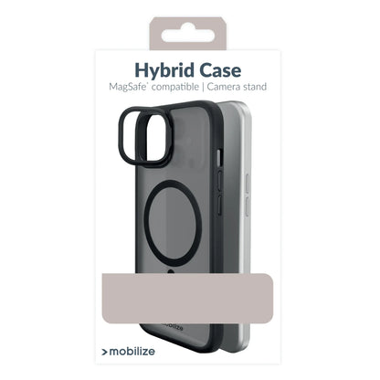 Mobilize Magsafe Compatible Hybrid Pro Case With Camera Stand Apple Iphone 13/14/15 Black - Essentify