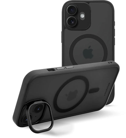 Mobilize Magsafe Compatible Hybrid Pro Case With Camera Stand Apple Iphone 16 Black - Essentify