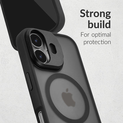 Mobilize Magsafe Compatible Hybrid Pro Case With Camera Stand Apple Iphone 17 Black - Essentify