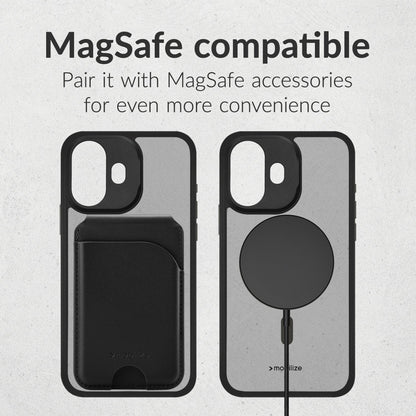 Mobilize Magsafe Compatible Hybrid Pro Case With Camera Stand Apple Iphone 17 Black - Essentify
