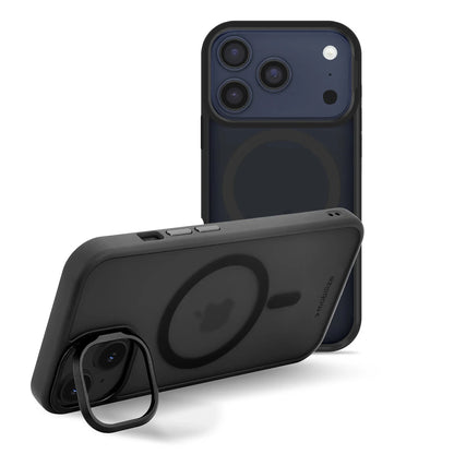 Mobilize Magsafe Compatible Hybrid Pro Case With Camera Stand Apple Iphone 17 Pro Black - Essentify