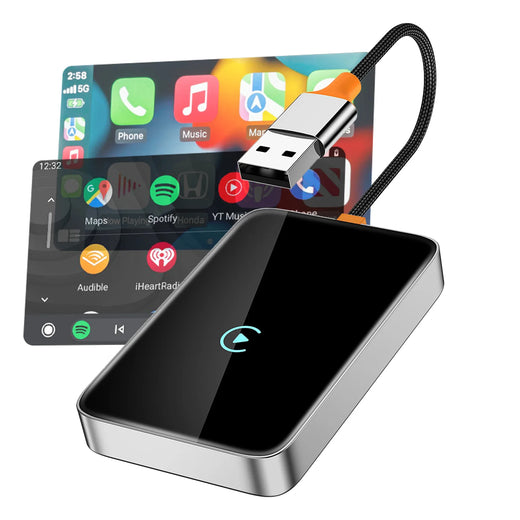 Mobilize Premium 2In1 Adapter For Wireless Apple Carplay/Android Auto Black - Essentify