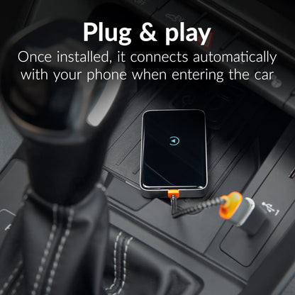 Mobilize Premium 2In1 Adapter For Wireless Apple Carplay/Android Auto Black - Essentify