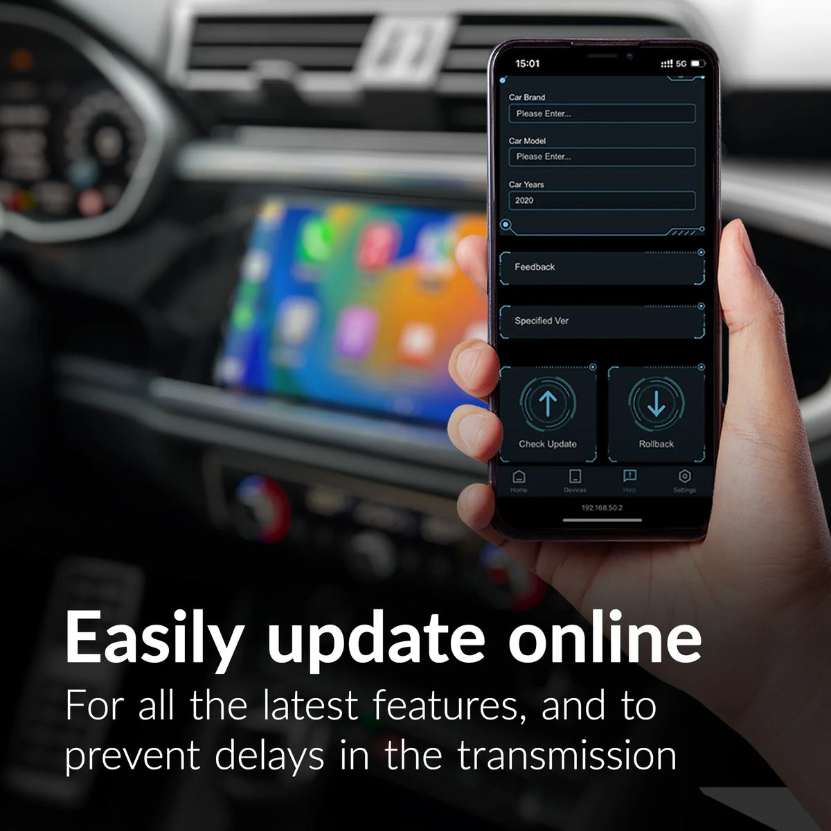 Mobilize Premium 2In1 Adapter For Wireless Apple Carplay/Android Auto Black - Essentify