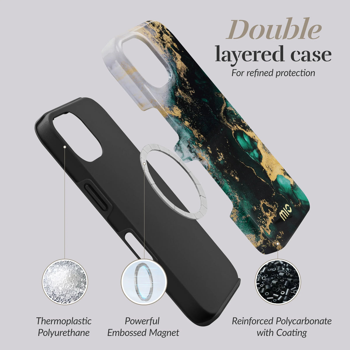 Mio By Mobilize Mio Green Marble Magsafe Compatible For Iphone Air - Essentify