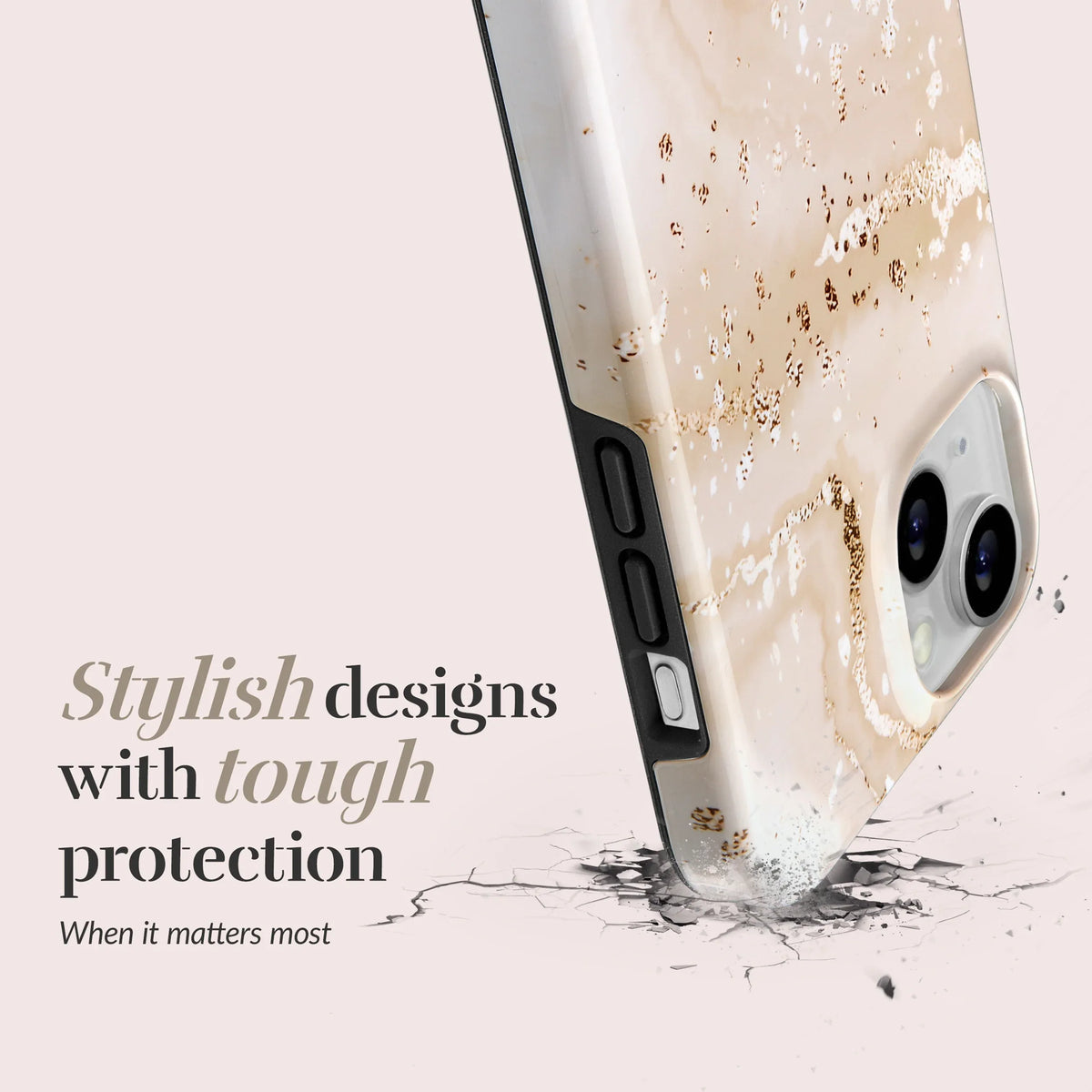 Mio By Mobilize Mio Gold Marble Magsafe Compatible For Iphone 17 Pro - Essentify