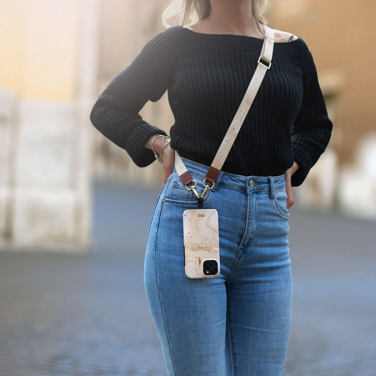 Mio By Mobilize Mio Gold Marble Magsafe Compatible For Iphone 17 Pro - Essentify