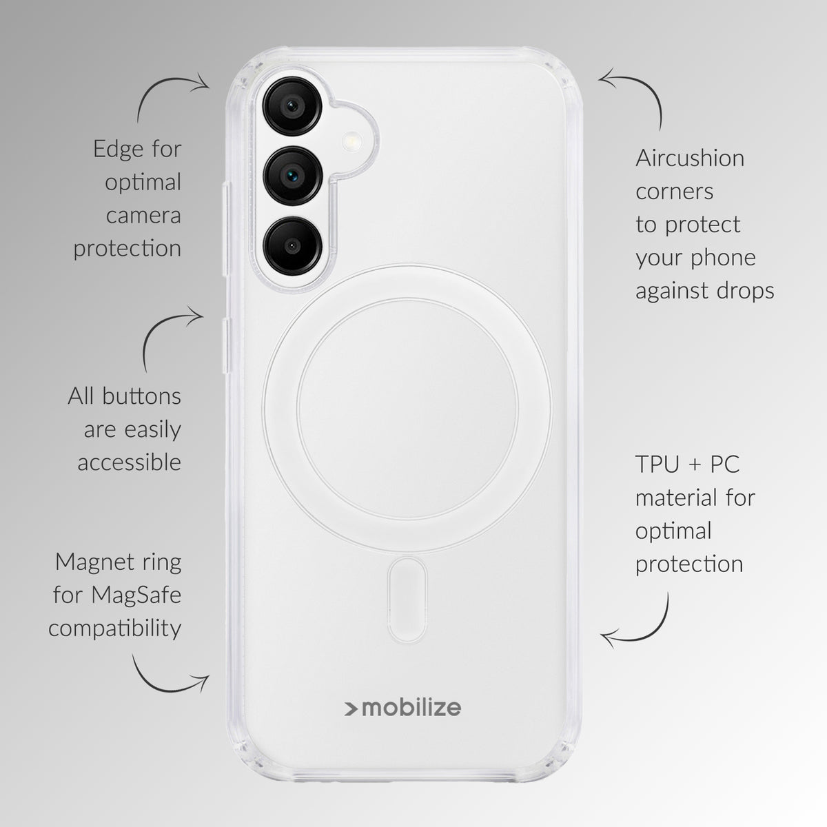 Mobilize Magsafe Compatible Naked Protection Case For Samsung Galaxy S25 Fe Clear
