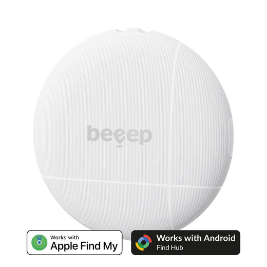 Beeep Onetag Apple Find My & Android Tracker White & Keychain White - 1 Pack