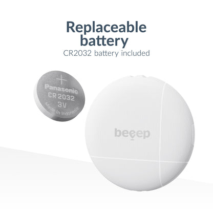 Beeep Onetag Apple Find My & Android Tracker White & Keychain White - 1 Pack