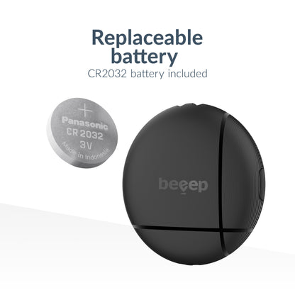 Beeep Onetag Apple Find My & Android Tracker Black & Keychain Black - 3 Pack