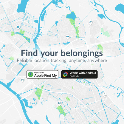 Beeep Onetag Apple Find My & Android Tracker White & Keychain White - 3 Pack