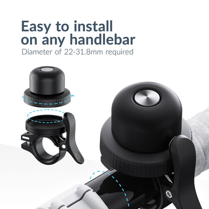 Beeep Onetag Apple Find My & Android Tracker Black & Bicycle Bell