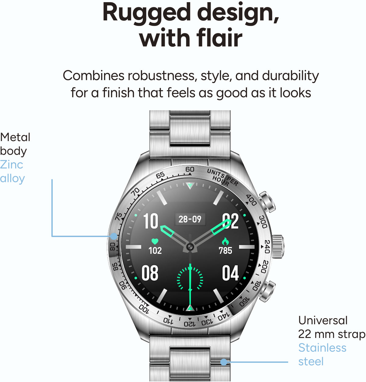 Ksix Smartwatch Elite With Amoled-Display Silver
