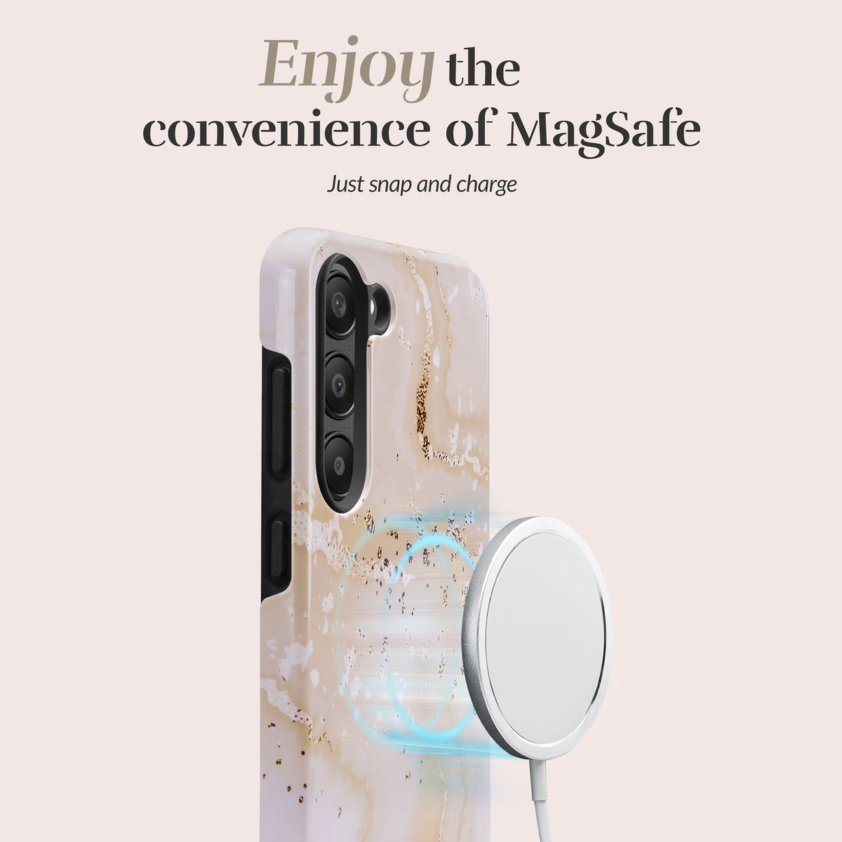 Mio By Mobilize Mio Gold Marble Magsafe Compatible For Samsung S26 5G