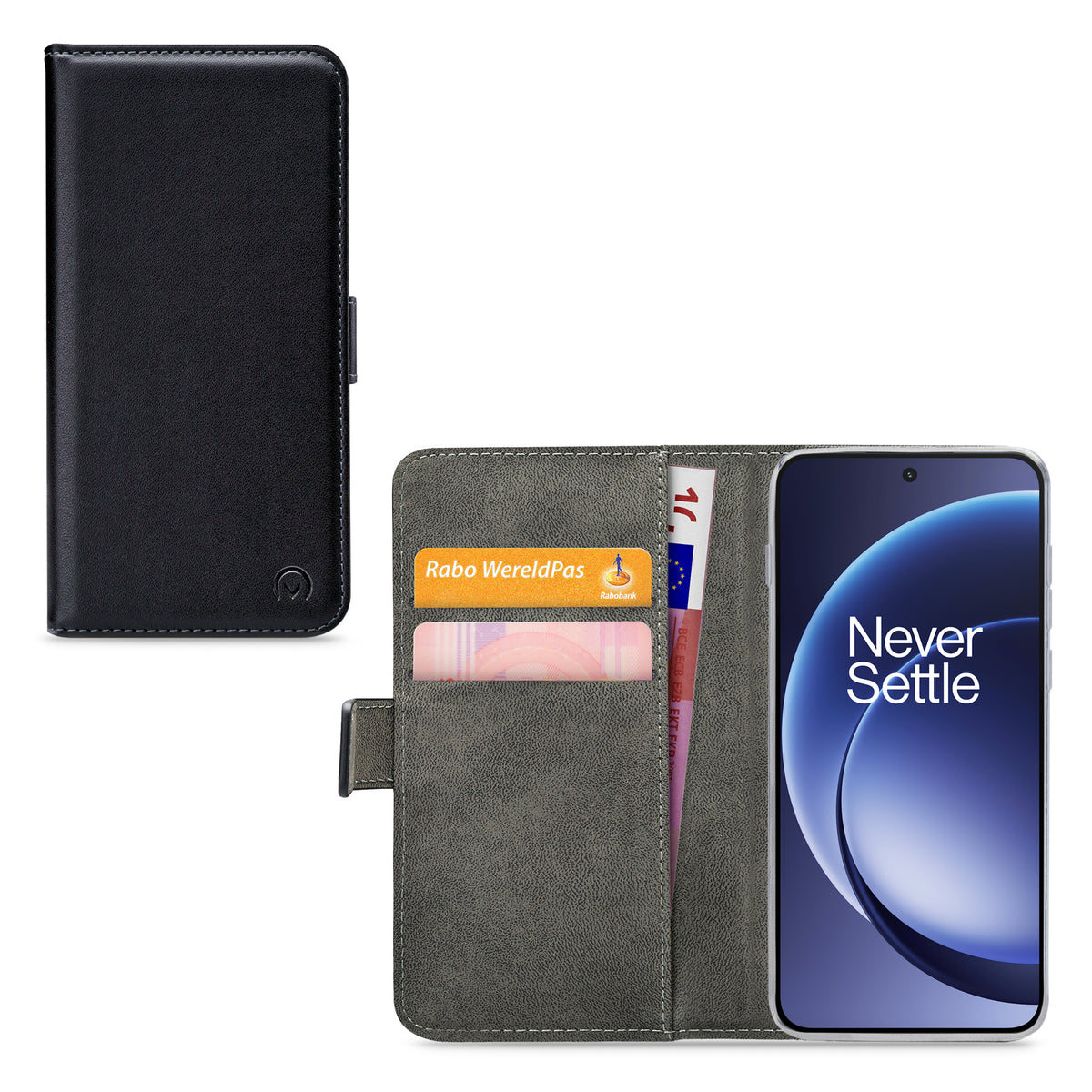 Mobilize Classic Gelly Wallet Book Case Oneplus 15R Black