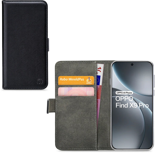 Mobilize Classic Gelly Wallet Book Case Oppo Find X9 Pro Black - Essentify