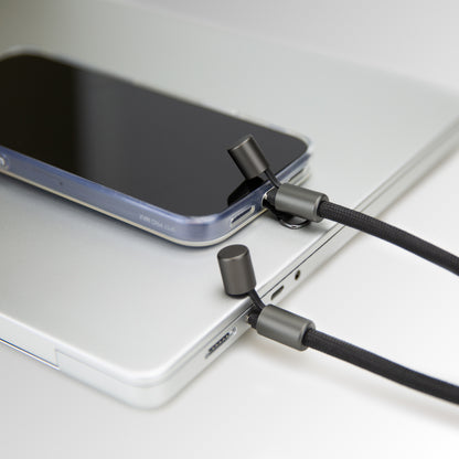 Mobilize Lanyard Nylon Cable - Usb-C To Usb-C - 1.85M - 60W Black