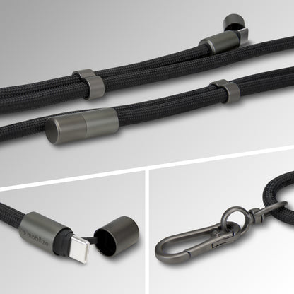 Mobilize Lanyard Nylon Cable - Usb-C To Usb-C - 1.85M - 60W Black