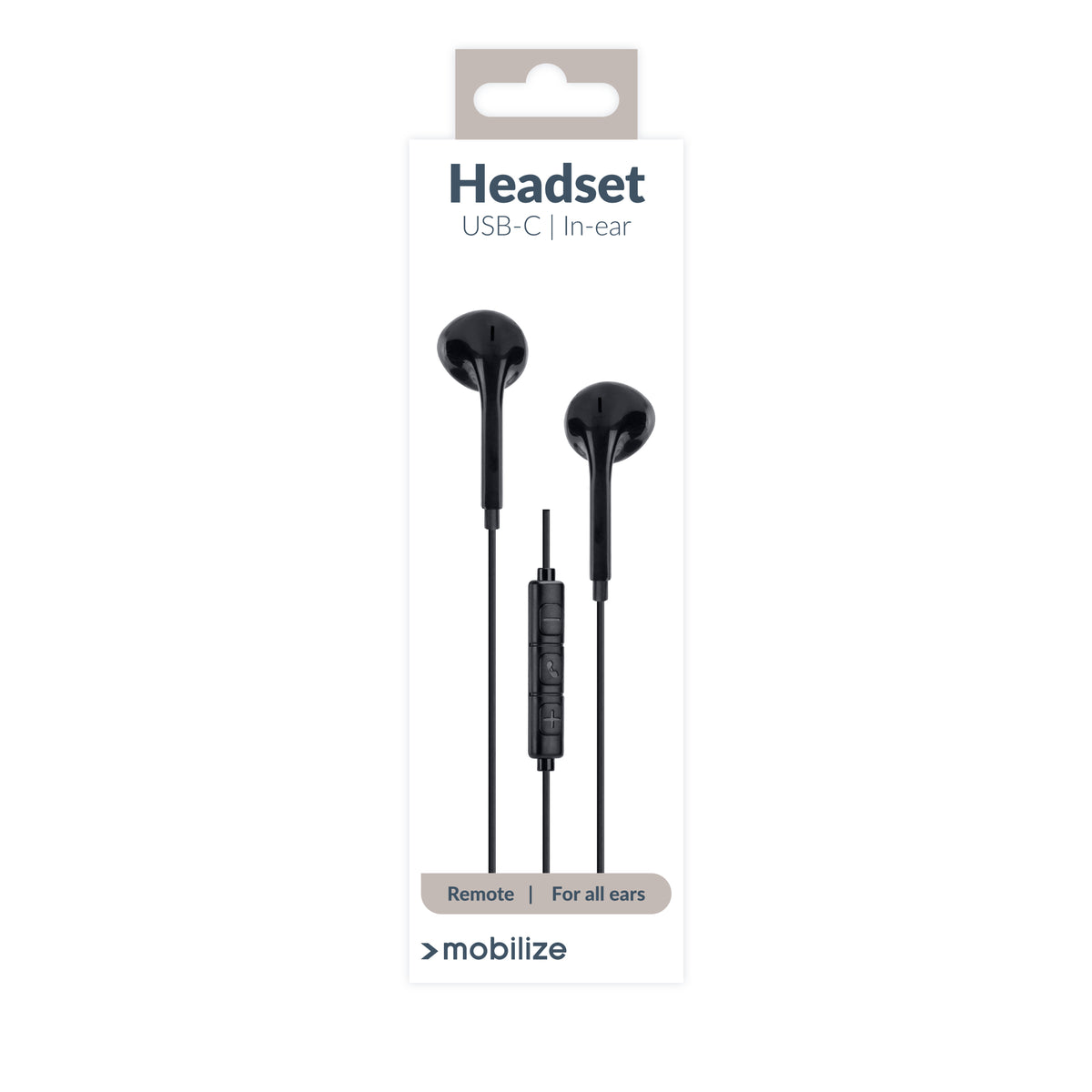 Mobilize In-Ear Stereo Headset With Remote Usb-C Black