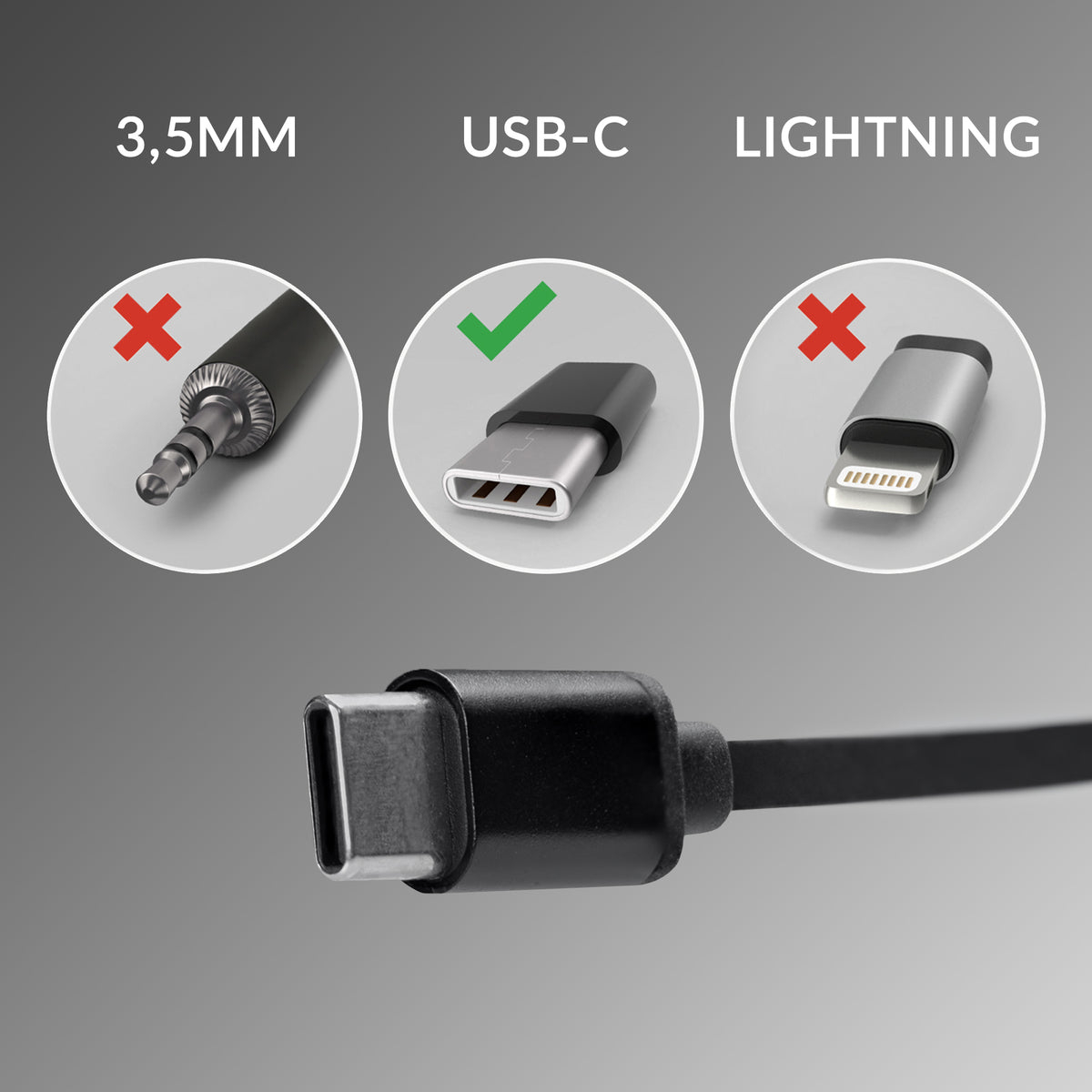 Mobilize In-Ear Stereo Headset With Remote Usb-C White