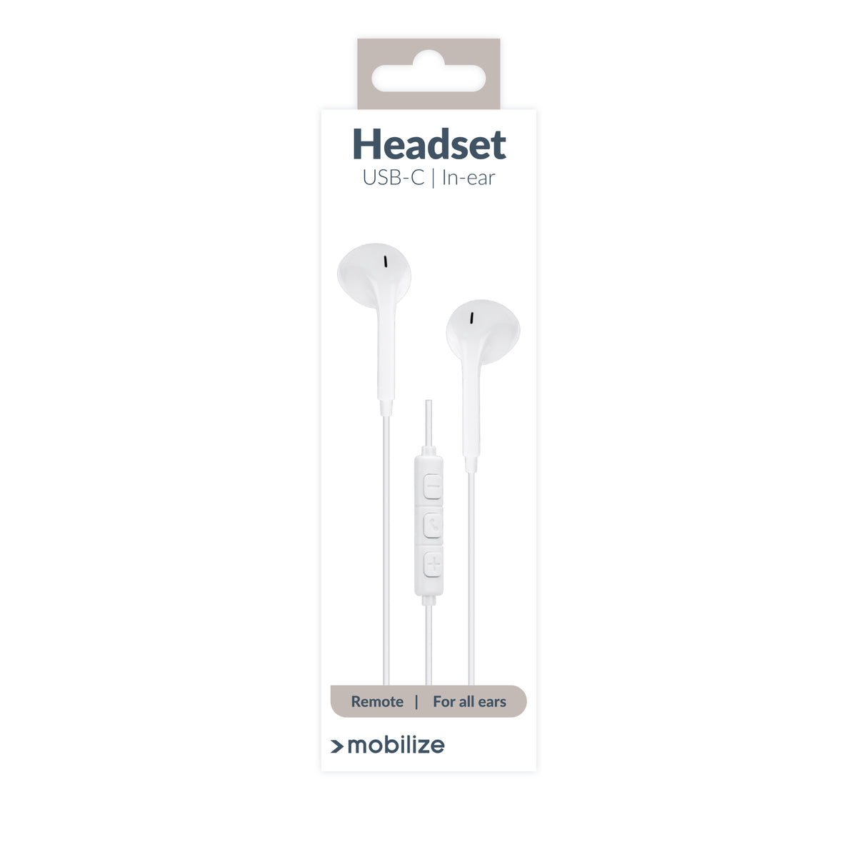 Mobilize In-Ear Stereo Headset With Remote Usb-C White
