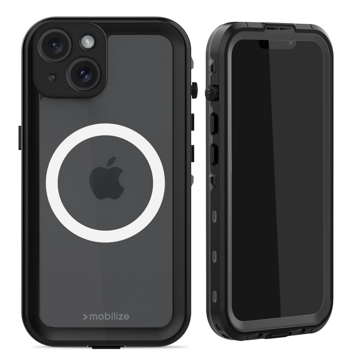 Mobilize Magsafe Compatible Waterproof Case Apple Iphone 15 Clear/Black