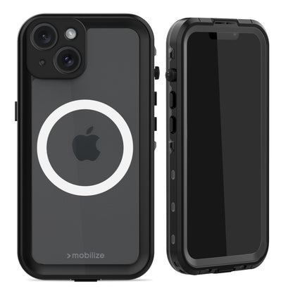 Mobilize Magsafe Compatible Waterproof Case Apple Iphone 15 Clear/Black