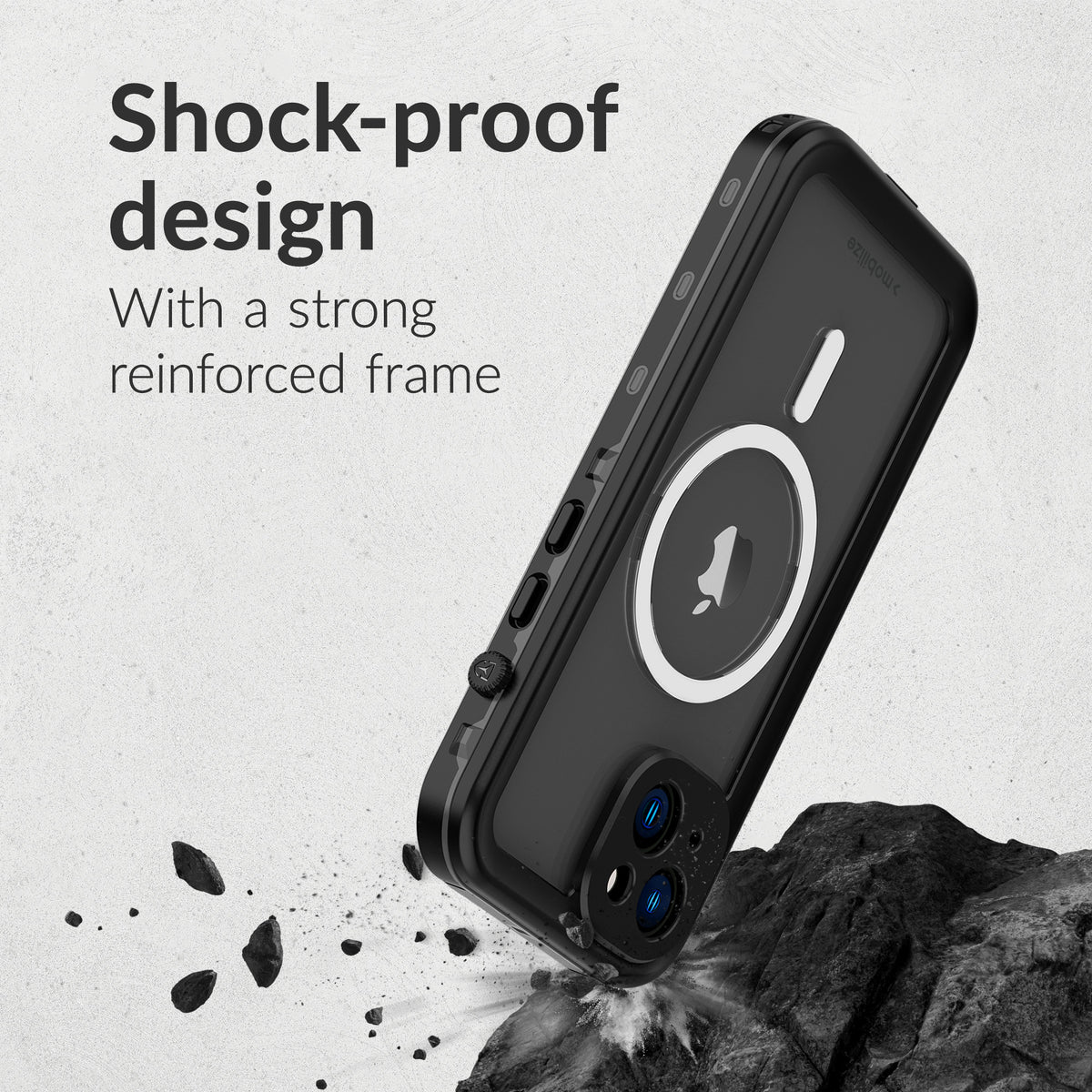 Mobilize Magsafe Compatible Waterproof Case Apple Iphone 15 Pro Clear/Black