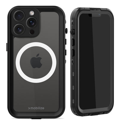 Mobilize Magsafe Compatible Waterproof Case Apple Iphone 15 Pro Max Clear/Black