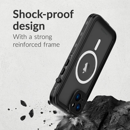 Mobilize Magsafe Compatible Waterproof Case Apple Iphone 15 Pro Max Clear/Black