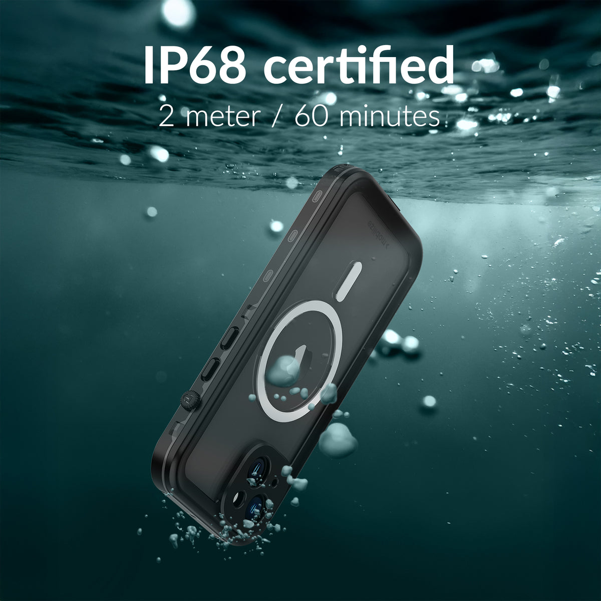 Mobilize Magsafe Compatible Waterproof Case Apple Iphone 16 Pro Clear/Black