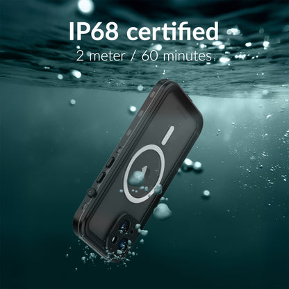 Mobilize Magsafe Compatible Waterproof Case Apple Iphone 16 Pro Clear/Black