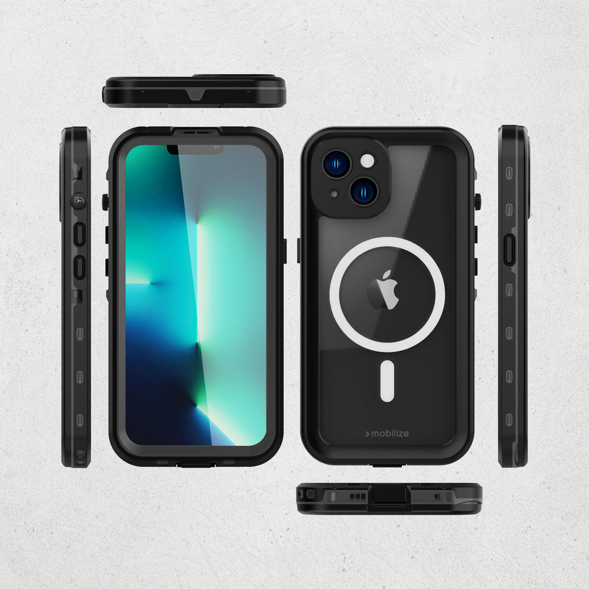 Mobilize Magsafe Compatible Waterproof Case Apple Iphone 17 Clear/Black