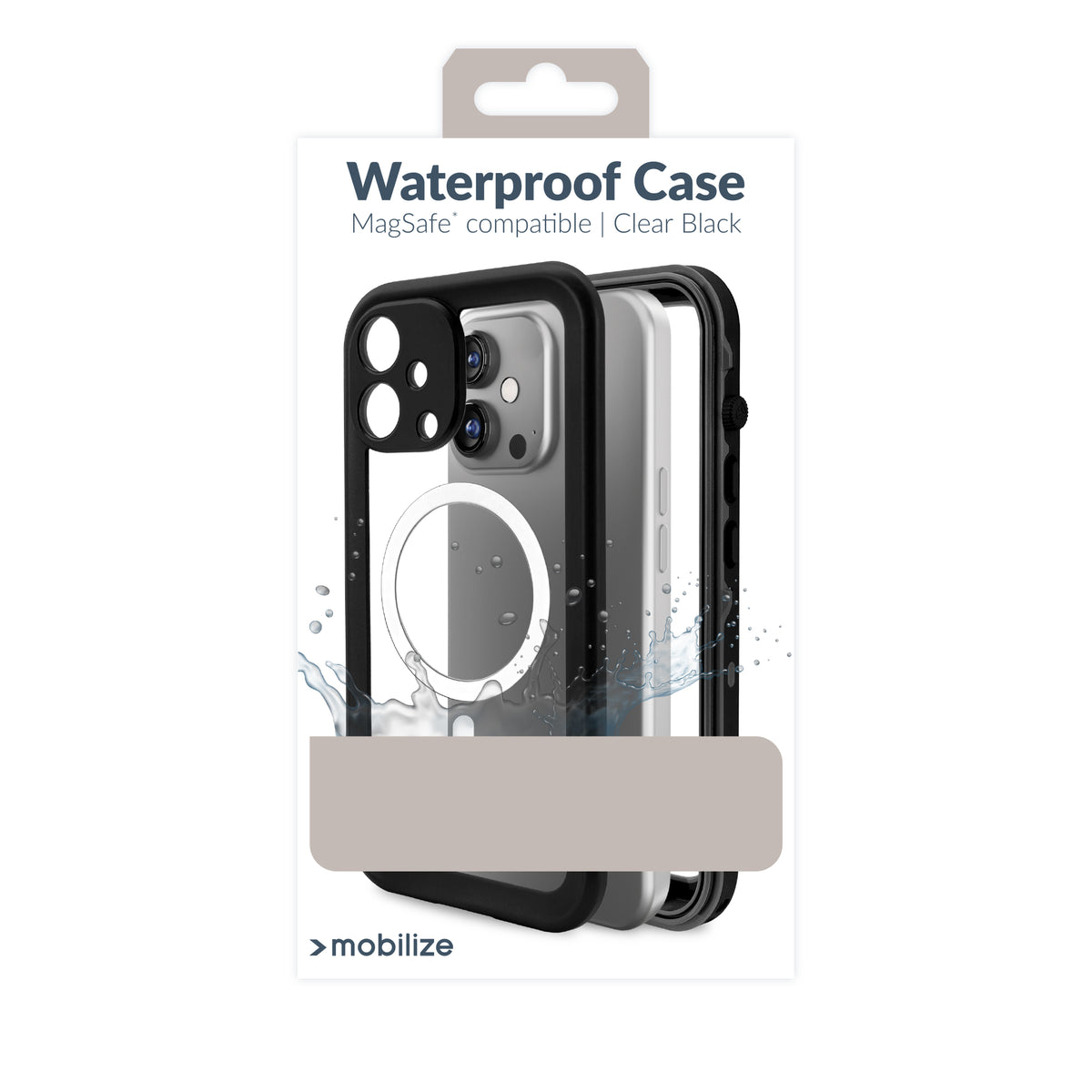 Mobilize Magsafe Compatible Waterproof Case Apple Iphone 17 Pro Max Clear/Black
